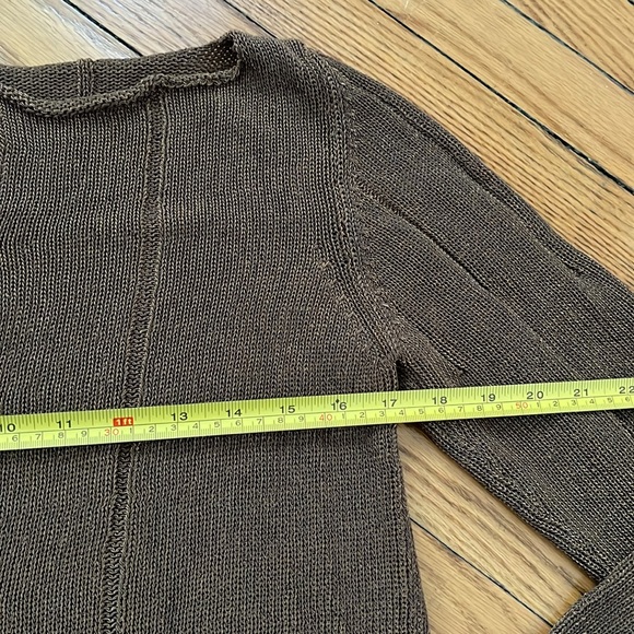 Cropped Cardigan in Brown / Gold - Picture 2 of 5